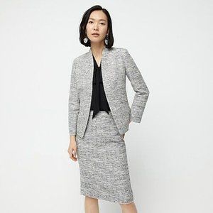 J. Crew Going Out Blazer Black and Tweed (Size 6)